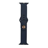 ScHitec Schitec 42-49mm Yeni Nesil Apple Uyumlu Hasır Görünümlü Akıllı Saat Kordonu Silikon Lacivert