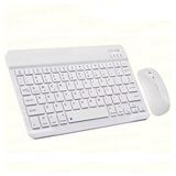 ScHitec Schitec Bluetooth Klavye + 2,4 Ghz+bluetooth Mouse Seti Type-c Şarjlı Beyaz