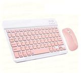ScHitec Schitec Bluetooth Klavye + 2,4 Ghz+bluetooth Mouse Seti Type-c Şarjlı Pembe