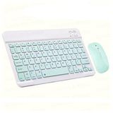 ScHitec Schitec Kablosuz Klavye Ve Mouse Set Type-c Şarjlı Bluetooth 2.4g Bağlantlılı Açık Yeşil