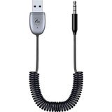 Schitec Usba Bluetooth 5.1 Araç Kiti Hifi Ses Alıcı 3.5mm Aux Adaptör Dönüştürücü BT770 - Siyah