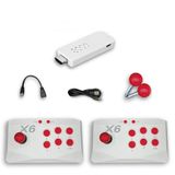 Schitec X6 4Khd Kablosuz Çift Arcade Joystickli Retro Oyun Konsolu 21150 Atari Makinası Oyunlu 64Gb