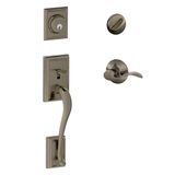 SCHLAGE Addison Tek Silindirli Kulp ve Sol El Vurgu Kolu, Antik Kalay (F60 ADD 620 Acc LH)