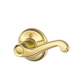 Schlage F170 FLA 605 RH Sağ Elini Kullanan Flair Kapı Kolu, Tek Taraflı, Dönmez, Açık Pirinç