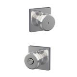 Schlage F40 BWE 625 COL Bowery Topuz Collins Trim Yatak ve Banyo Gizlilik Kapı Kilidi, Parlak Krom