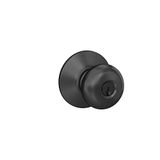 Schlage F51A PLY 622 Plymouth Kapı Topuzu, Anahtarlı Giriş Kilidi, Mat Siyah