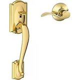 SCHLAGE FE285 CAM 505 ACC RH Camelot ön giriş kolu seti, sağ elini vurgulayan kol, alt yarım bant, standart iç kaplama, açık pirinç