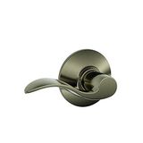 SCHLAGE Lock Company Acc 620 SCHLAGE Accent F10 Düz Dalga Ters Çevrilebilir Kapı Kolu Kilidi, Sağlam, Antik Kalay, Pirinç - F10 ACC 620