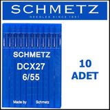 \Schmetz DCX27 Ses Overlok Makinesi Iğnesi 6"\55 Numara - Gümüş\