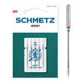 SCHMETZ Dikiş Makinesi İğneleri | 5 Jarse İğnesi | 130/705 H SUK | İğne Kalınlığı 80/12 | Tüm Standart Ev Dikiş Makinelerinde Kullanılabilir | Jarse, Örgü ve Etki Ürünlerinin İşlenmesi için Uygun