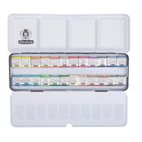 Schmincke 74424 Horadam Aquarell 24 X Yarım Tablet Metal Kutu Artist Sulu Boya Seti
