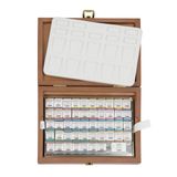 Schmincke 74548 Horadam Aquarell 48 Yarım Tablet Ahşap Kutu Artist Sulu Boya Seti