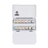 Schmincke 75112 Akademie Aquarell Metal Kutu 12 x Yarım Tablet Sulu Boya Seti