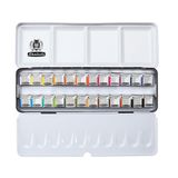 Schmincke 75424 Akademie Aquarell Metal Kutu 24 x Yarım Tablet Sulu Boya Seti