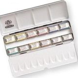 Schmincke Horadam Aquarell Taş Sulu Boya 1/1 Tablet 12 Renk Metal Set