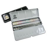Schmincke Horadam Aquarell Taş Sulu Boya 1/2 Tablet 12 Renk + Extra Hazne Metal Set