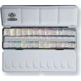 Schmincke Horadam Aquarell Taş Sulu Boya 1/2 Tablet 24 Renk Metal Set