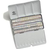 Schmincke Horadam Aquarell Taş Sulu Boya 1/2 Tablet 48 Renk Metal Set