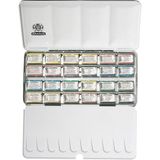 Schmincke Horadam Aquarell Taş Tablet Sulu Boya Seti Tam Tablet 24 Renk Metal Kutu