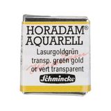 Schmincke Horadam Yarım Tablet Transparent Green Gold Sulu Boya