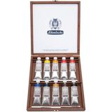 Schmincke Mussini Ahşap Kutu Yağlı Boya Seti 10X35ML