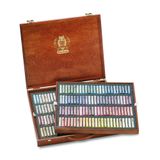 Schmincke – Pastel, 200 renkli birinci sınıf set, 77 200 097, 200 pastel kalemli ahşap kutu, el yapımı pastel, parlak, kadife mat, yüksek solmaya dayanıklı renk tonları
