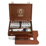 Schmincke Primacryl Artist Ahşap Kutu Akrilik Boya Seti 35 ml x 10 renk 150 beyaz ve Fırça Hediyeli
