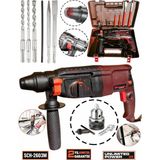 Schmıtzer 850 W (Sds Plus) Metal Şanzuman Profesyonel Darbeli Matkap Kırıcı Delici 26MM Hilti - Kırmızı