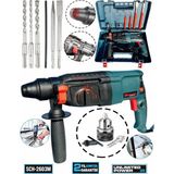 Schmıtzer 850 W (Sds Plus) Metal Şanzuman Profesyonel Darbeli Matkap Kırıcı Delici 26MM Hilti - Turkuaz