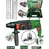 Schmıtzer 850 W (Sds Plus) Metal Şanzuman Profesyonel Darbeli Matkap Kırıcı Delici 26MM Hilti - Yeşil