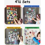 Schmülzer Buzdolabı Eğitici 4' Lü Set Manyetik Hayvanlar / Meyveler/taşıtlar/puzzel - Bultak Şablon Eğitici