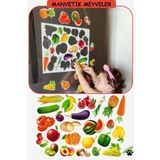 Schmülzer Buzdolabı Eğitici Manyetik Meyveler/sebzeler - Manyetik Bultak Şablon Aktivite Oyuncak