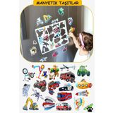 Schmülzer Buzdolabı Eğitici Manyetik Taşıtlar - Manyetik Bultak Şablon Aktivite Oyuncak