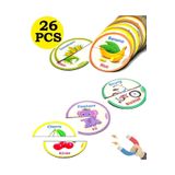 Schmülzer Buzdolabı Mıknatıslı Ingilizce Türkçe Eşleştirmeli Manyetik Puzzle Çocuk Eğitici Oyuncak 26 Parça