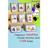 Schmülzer Türkçe Ingilizce Telaffuz - Visual Activity Cards Eğitim Kartları- 128 Kelime (1-10 YAŞ)