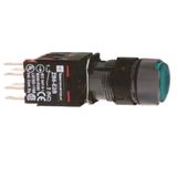 Schneider 1NA 12 24V 3389110763768 Çap 16 Yaylı Dönüş Yeşil Sıva Altı Eksiksiz Işıklı Buton