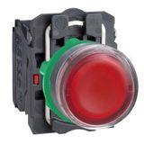 Schneider 3389110904178 Electric Çap 22 Yaylı Dönüş 1NA+1NK 250V Kırmızı Sıva Altı Eksiksiz Işıklı Buton