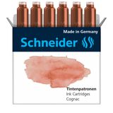 Schneider 4004675147622 166107 Tintenpatronen 6'lı Açık Kahveregi Dolma Kalem Kartuşu