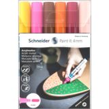 Schneider Akrilik Markör Kalem 4Mm 6 Renk Soluk Renkler Set / 120297