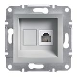 Schneider Asfora Plus 1*RJ11 Tel. Priz Alüminyum