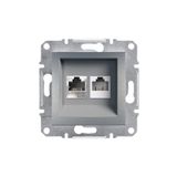 Schneider Electric Asfora Çelik Plus RJ11 RJ45 Priz