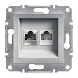 Schneider Electric Asfora Plus Alüminyum RJ11 RJ45 Priz