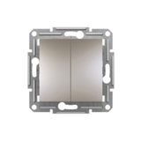 Schneider Electric Asfora Plus Bronz Vidasız Çerçevesiz 2'li Vavien