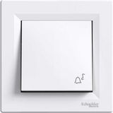 Schneider Electric EPH0800121 Asfora Beyaz Zil Işaretli Çerçeveli Liht Anahtar