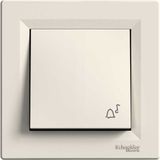 Schneider Electric EPH0800123 Asfora Krem Zil Işaretli Çerçeveli Liht Anahtar