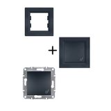 Schneider Electric EPH0800171 Asfora Plus Antrasit Zil Yaylı Çerçeveli Anahtar