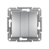 Schneider Electric EPH2100161 Asfora Alüminyum Çerçevesiz Üçlü Anahtar