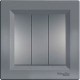 Schneider Electric EPH2100162 Asfora Plus Çelik Çerçeveli Üçlü Anahtar