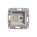 Schneider Electric EPH4100169 Asfora Tekli Bronz Çerçevesiz RJ11 Çıkışlı Telefon Prizi