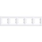 Schneider Electric EPH5800521 Asfora Beşli Beyaz Çerçeve